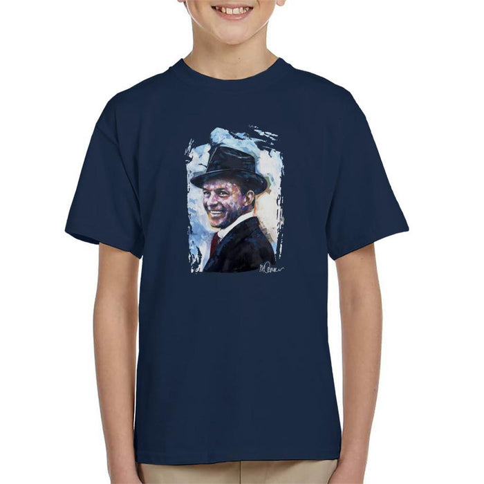 Sidney Maurer Original Portrait Of Frank Sinatra Hat Kids T-Shirt - Kids Boys T-Shirt
