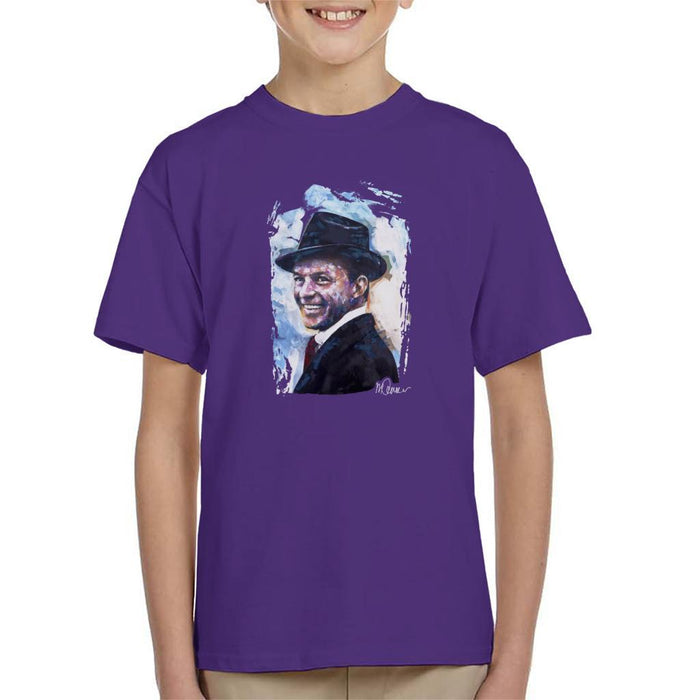 Sidney Maurer Original Portrait Of Frank Sinatra Hat Kids T-Shirt - Kids Boys T-Shirt