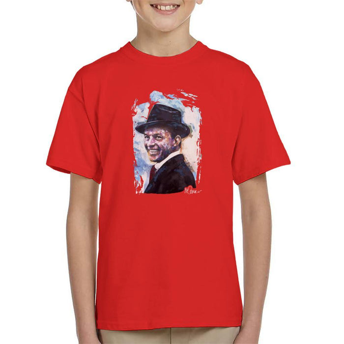 Sidney Maurer Original Portrait Of Frank Sinatra Hat Kids T-Shirt - Kids Boys T-Shirt