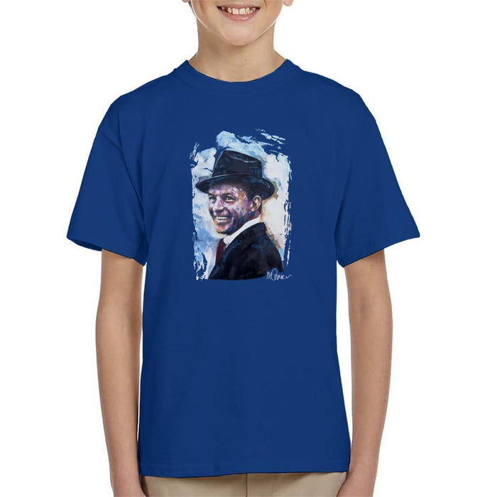 Sidney Maurer Original Portrait Of Frank Sinatra Hat Kids T-Shirt - Kids Boys T-Shirt