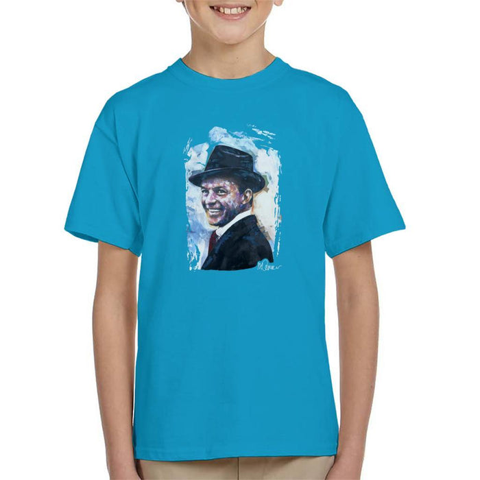 Sidney Maurer Original Portrait Of Frank Sinatra Hat Kids T-Shirt - Kids Boys T-Shirt