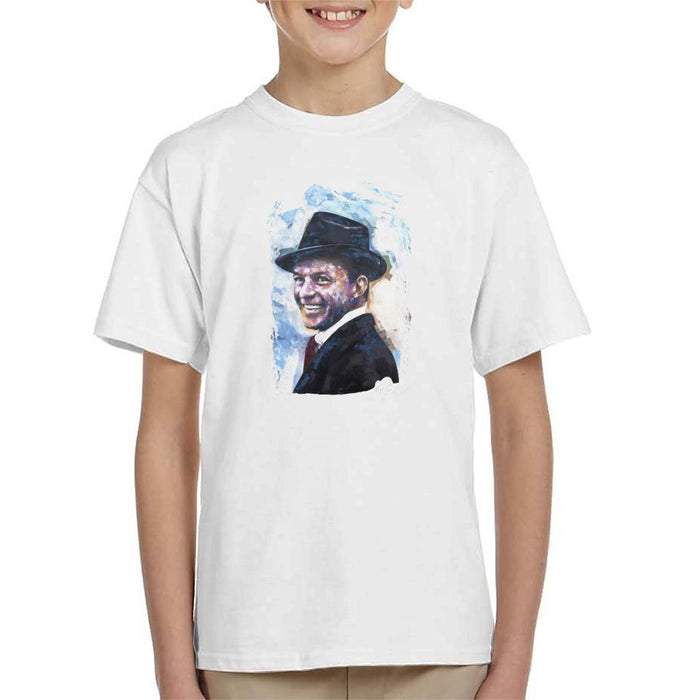 Sidney Maurer Original Portrait Of Frank Sinatra Hat Kids T-Shirt - Kids Boys T-Shirt