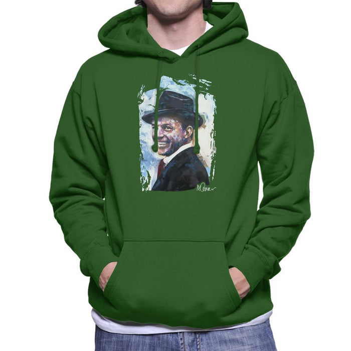 Sidney Maurer Original Portrait Of Frank Sinatra Hat Mens Hooded Sweatshirt - Mens Hooded Sweatshirt