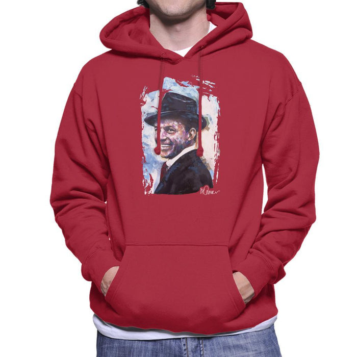 Sidney Maurer Original Portrait Of Frank Sinatra Hat Mens Hooded Sweatshirt - Mens Hooded Sweatshirt