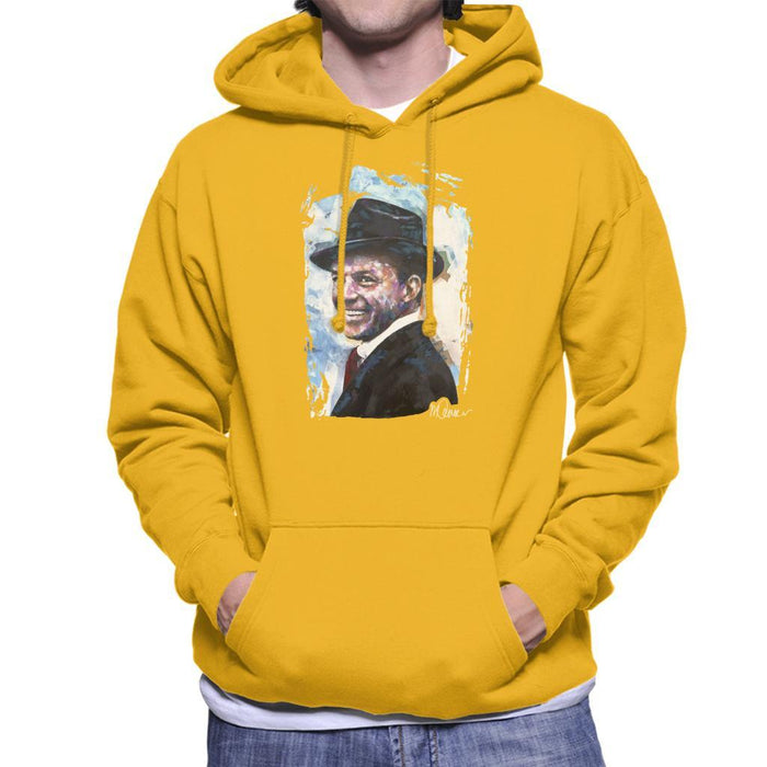Sidney Maurer Original Portrait Of Frank Sinatra Hat Mens Hooded Sweatshirt - Mens Hooded Sweatshirt