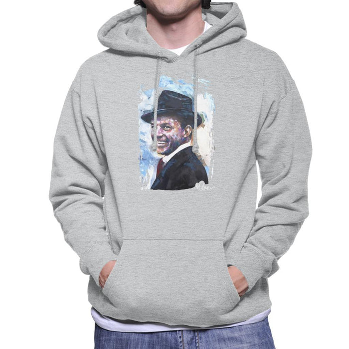 Sidney Maurer Original Portrait Of Frank Sinatra Hat Mens Hooded Sweatshirt - Mens Hooded Sweatshirt