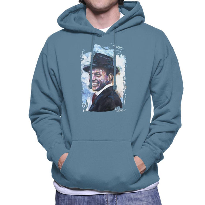 Sidney Maurer Original Portrait Of Frank Sinatra Hat Mens Hooded Sweatshirt - Mens Hooded Sweatshirt