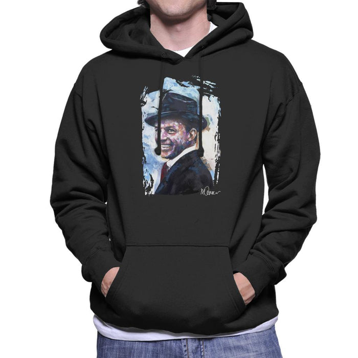 Sidney Maurer Original Portrait Of Frank Sinatra Hat Mens Hooded Sweatshirt - Mens Hooded Sweatshirt