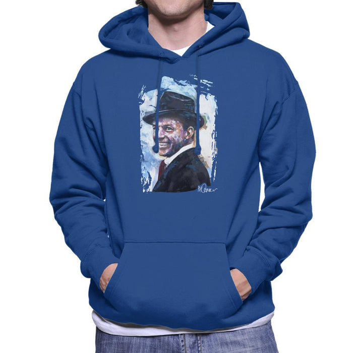 Sidney Maurer Original Portrait Of Frank Sinatra Hat Mens Hooded Sweatshirt - Mens Hooded Sweatshirt