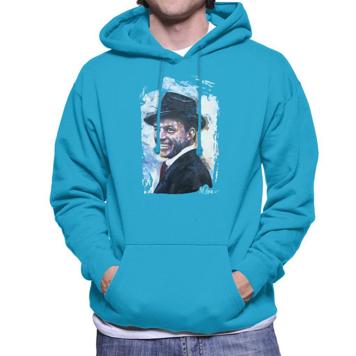 Sidney Maurer Original Portrait Of Frank Sinatra Hat Mens Hooded Sweatshirt - Mens Hooded Sweatshirt