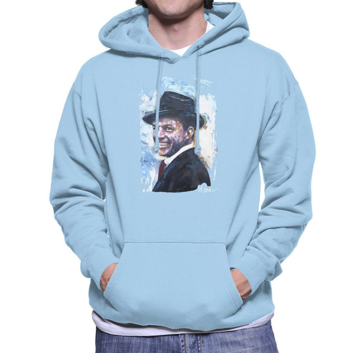 Sidney Maurer Original Portrait Of Frank Sinatra Hat Mens Hooded Sweatshirt - Mens Hooded Sweatshirt