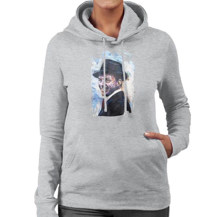 Sidney Maurer Original Portrait Of Frank Sinatra Hat Womens Hooded Sweatshirt - Womens Hooded Sweatshirt