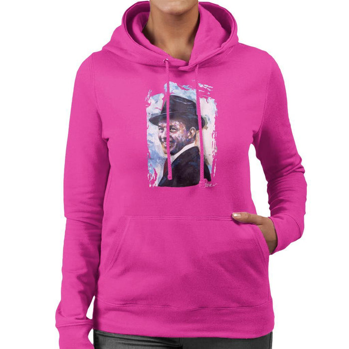 Sidney Maurer Original Portrait Of Frank Sinatra Hat Womens Hooded Sweatshirt - Womens Hooded Sweatshirt