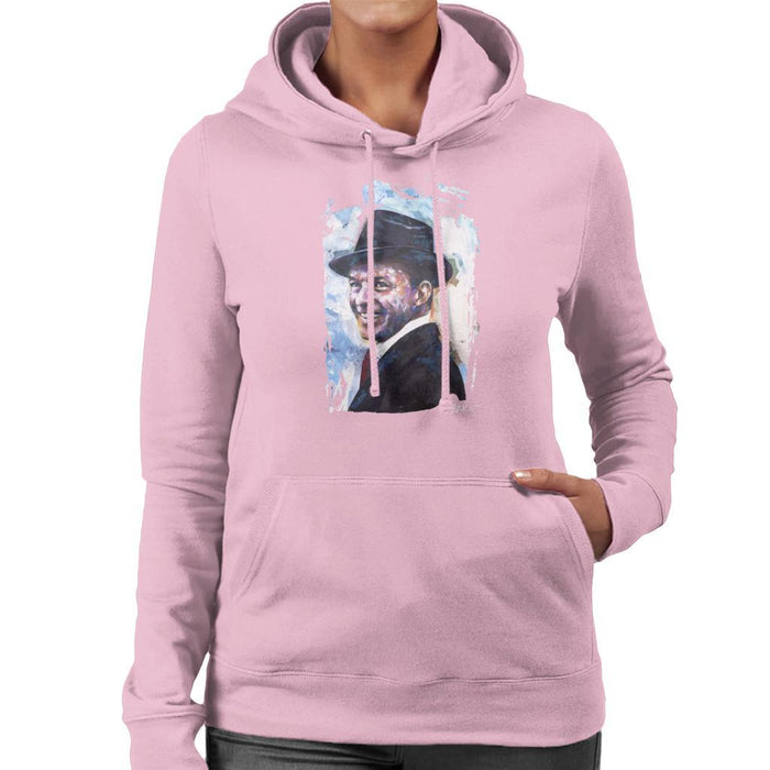 Sidney Maurer Original Portrait Of Frank Sinatra Hat Womens Hooded Sweatshirt - Womens Hooded Sweatshirt