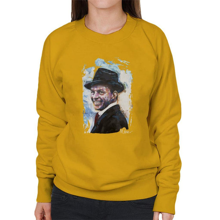 Sidney Maurer Original Portrait Of Frank Sinatra Hat Womens Sweatshirt - Womens Sweatshirt