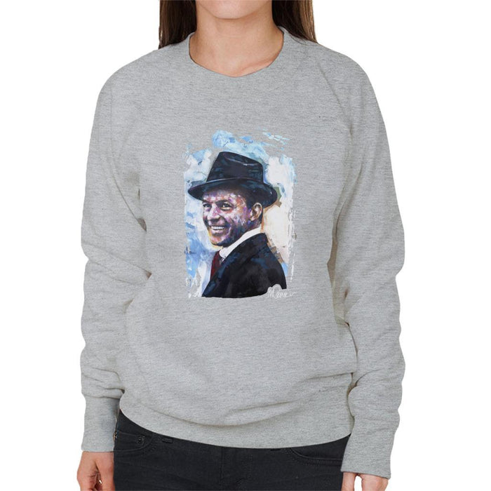 Sidney Maurer Original Portrait Of Frank Sinatra Hat Womens Sweatshirt - Womens Sweatshirt