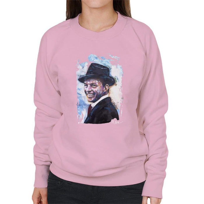 Sidney Maurer Original Portrait Of Frank Sinatra Hat Womens Sweatshirt - Womens Sweatshirt