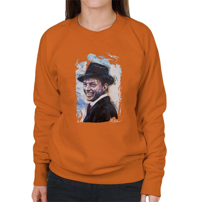 Sidney Maurer Original Portrait Of Frank Sinatra Hat Womens Sweatshirt - Womens Sweatshirt
