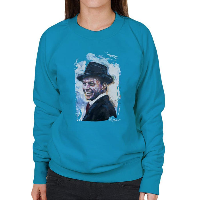 Sidney Maurer Original Portrait Of Frank Sinatra Hat Womens Sweatshirt - Womens Sweatshirt