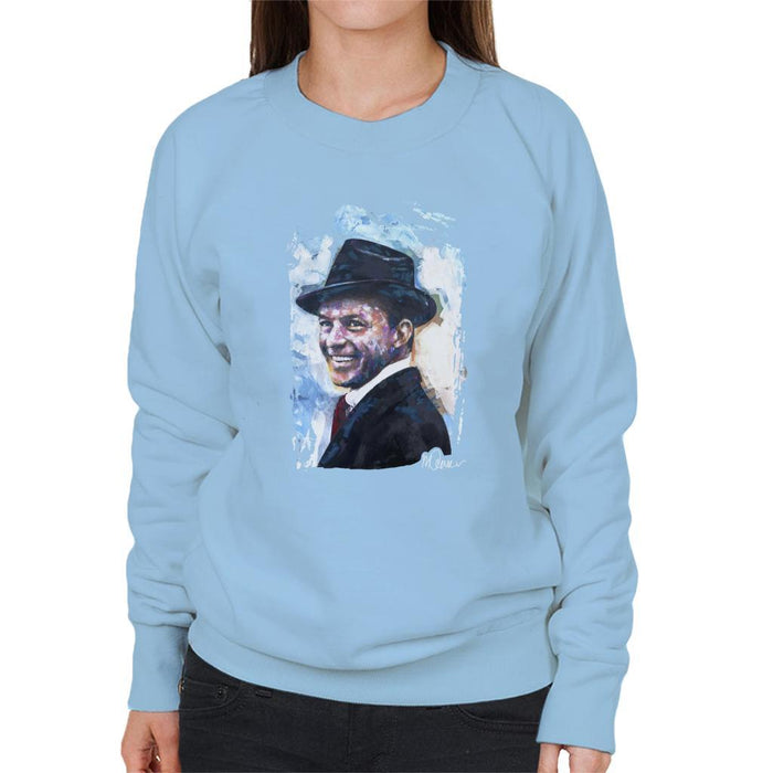 Sidney Maurer Original Portrait Of Frank Sinatra Hat Womens Sweatshirt - Womens Sweatshirt