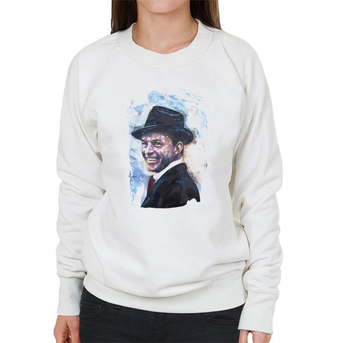 Sidney Maurer Original Portrait Of Frank Sinatra Hat Womens Sweatshirt - Womens Sweatshirt