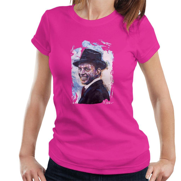 Sidney Maurer Original Portrait Of Frank Sinatra Hat Womens T-Shirt - Womens T-Shirt