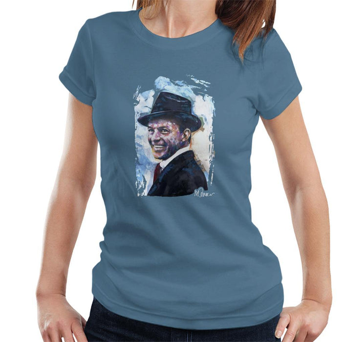 Sidney Maurer Original Portrait Of Frank Sinatra Hat Womens T-Shirt - Womens T-Shirt