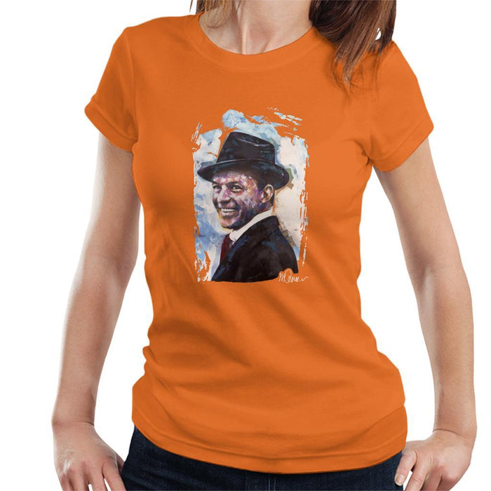 Sidney Maurer Original Portrait Of Frank Sinatra Hat Womens T-Shirt - Womens T-Shirt