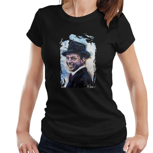Sidney Maurer Original Portrait Of Frank Sinatra Hat Womens T-Shirt - Womens T-Shirt