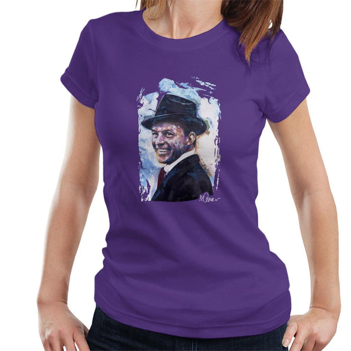 Sidney Maurer Original Portrait Of Frank Sinatra Hat Womens T-Shirt - Womens T-Shirt
