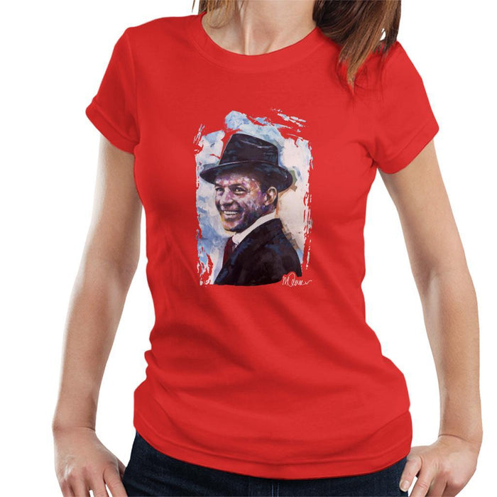 Sidney Maurer Original Portrait Of Frank Sinatra Hat Womens T-Shirt - Womens T-Shirt