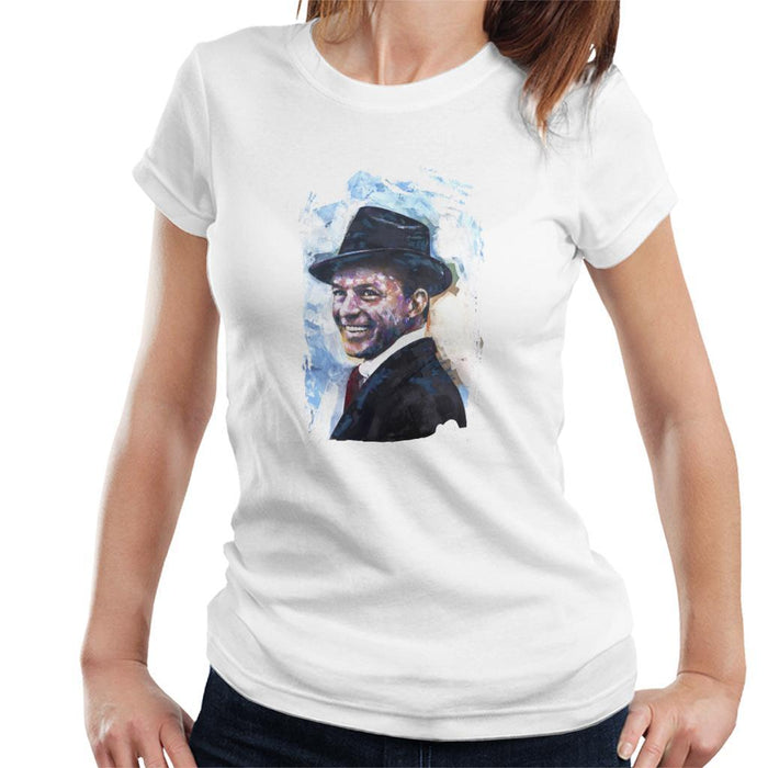 Sidney Maurer Original Portrait Of Frank Sinatra Hat Womens T-Shirt - Womens T-Shirt