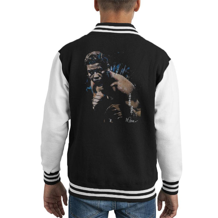 Sidney Maurer Original Portrait Of Joe Louis Kids Varsity Jacket - Kids Boys Varsity Jacket