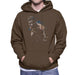 Sidney Maurer Original Portrait Of Joe Louis Mens Hooded Sweatshirt - Small / Chocolate - Mens Hooded Sweatshirt