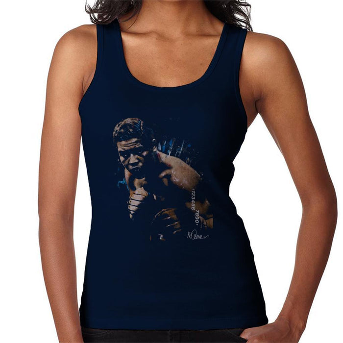 Sidney Maurer Original Portrait Of Joe Louis Womens Vest - Small / Navy Blue - Womens Vest