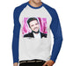 Sidney Maurer Original Portrait Of Justin Timberlake Smile Mens Baseball Long Sleeved T-Shirt - Mens Baseball Long Sleeved T-Shirt