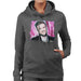 Sidney Maurer Original Portrait Of Justin Timberlake Smile Womens Hooded Sweatshirt - Womens Hooded Sweatshirt