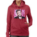 Sidney Maurer Original Portrait Of Justin Timberlake Smile Womens Hooded Sweatshirt - Womens Hooded Sweatshirt