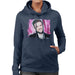Sidney Maurer Original Portrait Of Justin Timberlake Smile Womens Hooded Sweatshirt - Womens Hooded Sweatshirt