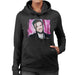 Sidney Maurer Original Portrait Of Justin Timberlake Smile Womens Hooded Sweatshirt - Womens Hooded Sweatshirt