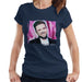Sidney Maurer Original Portrait Of Justin Timberlake Smile Womens T-Shirt - Womens T-Shirt