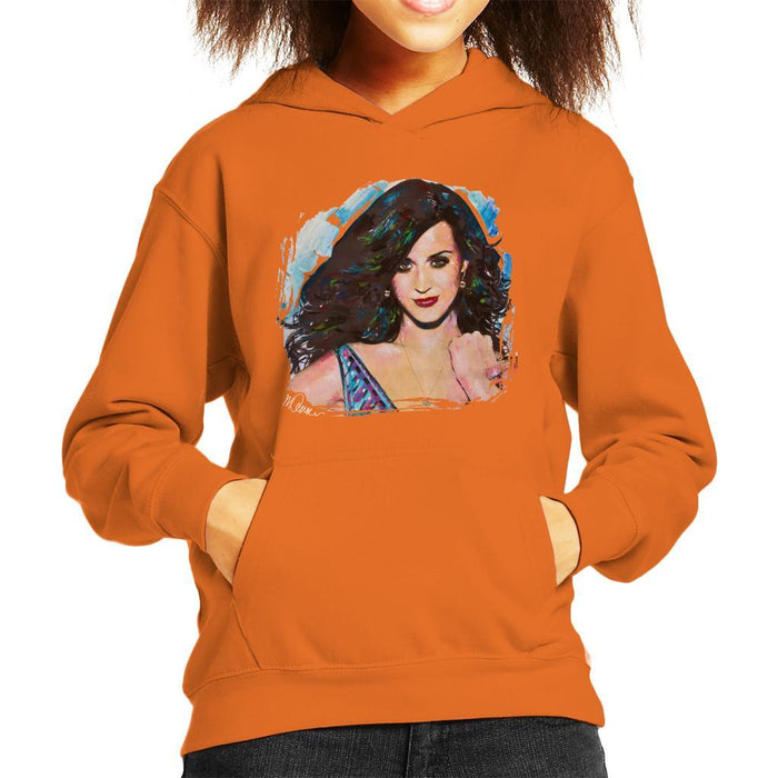 Sidney Maurer Original Portrait Of Katy Perry Long Hair Kids Hooded Sweatshirt - Kids Boys Hooded Sweatshirt