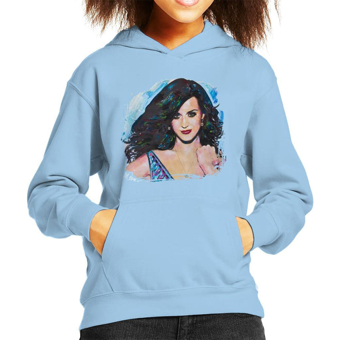 Sidney Maurer Original Portrait Of Katy Perry Long Hair Kids Hooded Sweatshirt - Kids Boys Hooded Sweatshirt