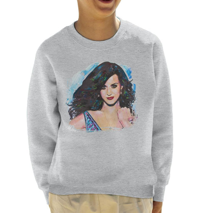 Sidney Maurer Original Portrait Of Katy Perry Long Hair Kids Sweatshirt - Kids Boys Sweatshirt