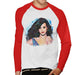 Sidney Maurer Original Portrait Of Katy Perry Long Hair Mens Baseball Long Sleeved T-Shirt - Mens Baseball Long Sleeved T-Shirt