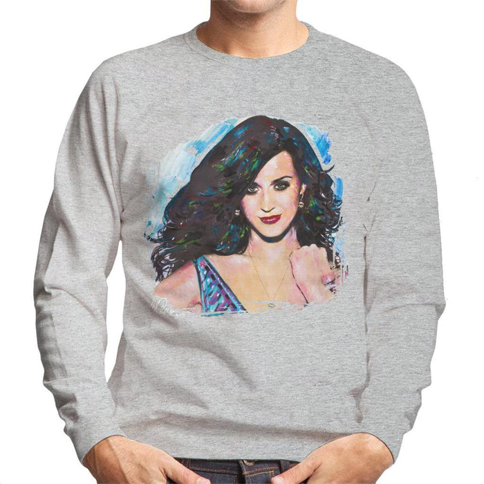 Sidney Maurer Original Portrait Of Katy Perry Long Hair Mens Sweatshirt - Mens Sweatshirt