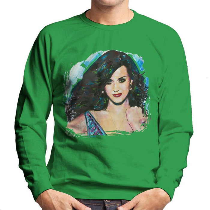 Sidney Maurer Original Portrait Of Katy Perry Long Hair Mens Sweatshirt - Mens Sweatshirt