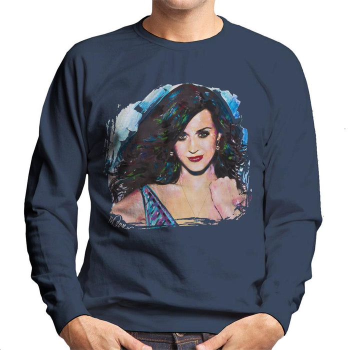 Sidney Maurer Original Portrait Of Katy Perry Long Hair Mens Sweatshirt - Mens Sweatshirt
