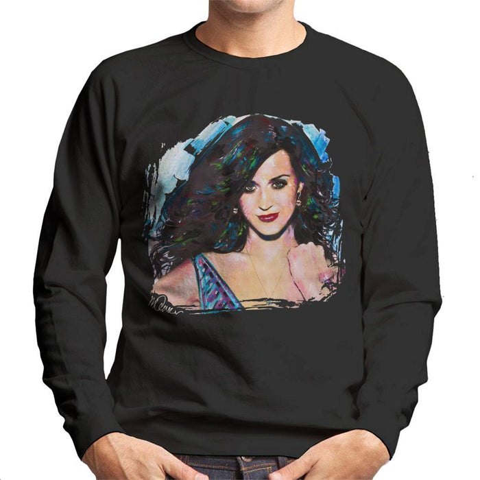 Sidney Maurer Original Portrait Of Katy Perry Long Hair Mens Sweatshirt - Mens Sweatshirt