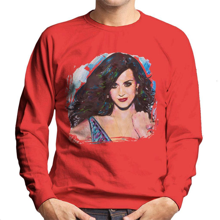 Sidney Maurer Original Portrait Of Katy Perry Long Hair Mens Sweatshirt - Mens Sweatshirt